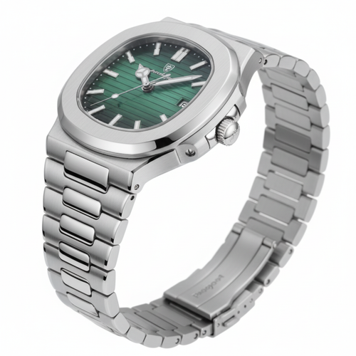 Emerald Nautilus Automatic - side profile detail